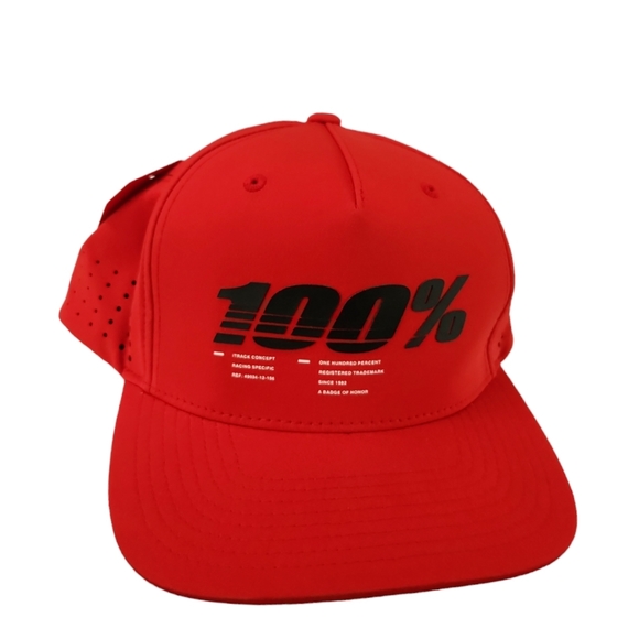 100% Percent New Unisex Red Drive Snapback performance hybrid Cap Hat Snap back - Picture 8 of 9